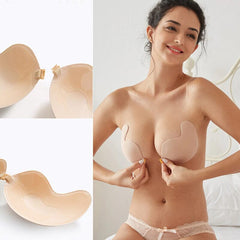 Invisible Push Up Bra Backless Strapless Bra Seamless Front Closure Bralette Underwear