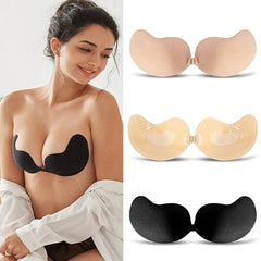 Invisible Push Up Bra Backless Strapless Bra Seamless Front Closure Bralette Underwear