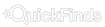 Quickfinds  make logo white colors 